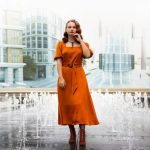 orange dress